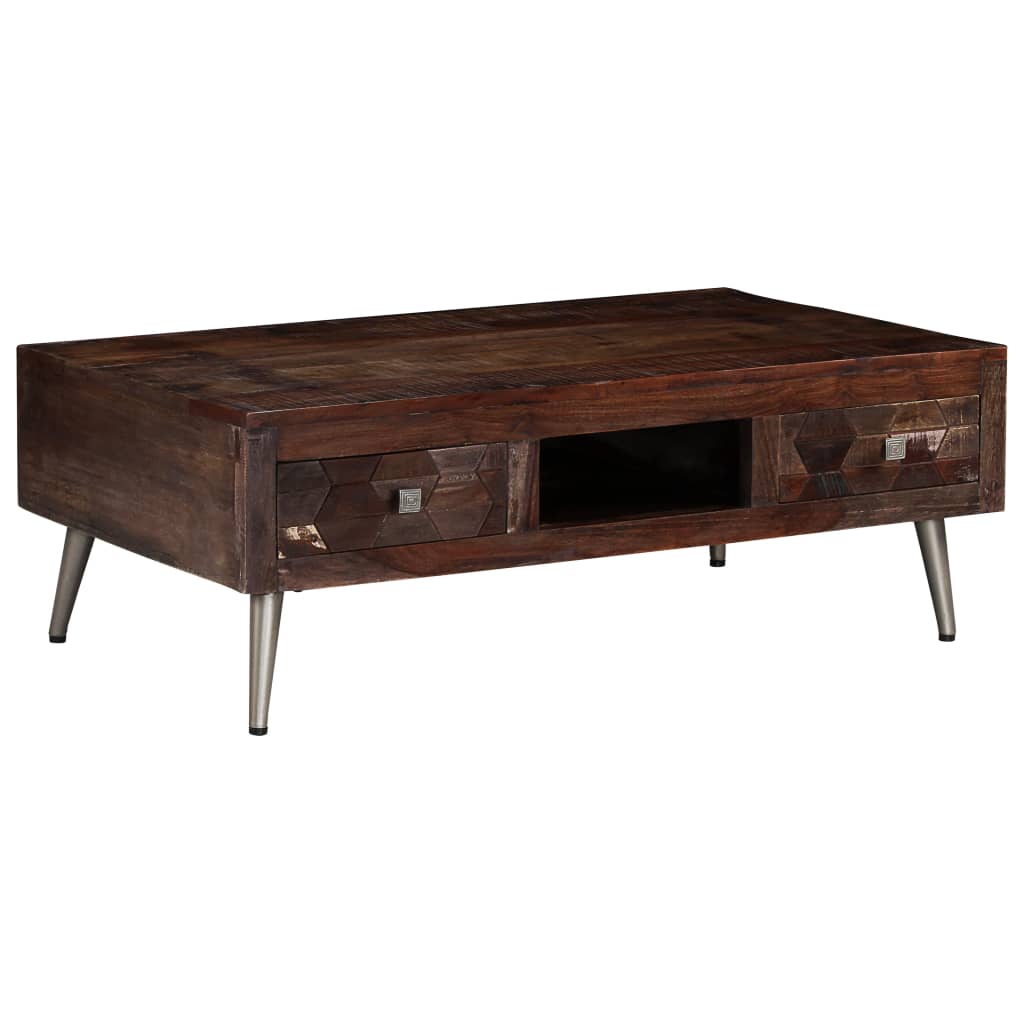 vidaXL Coffee Table Solid Reclaimed Wood 39.3"x23.6"x13.7"