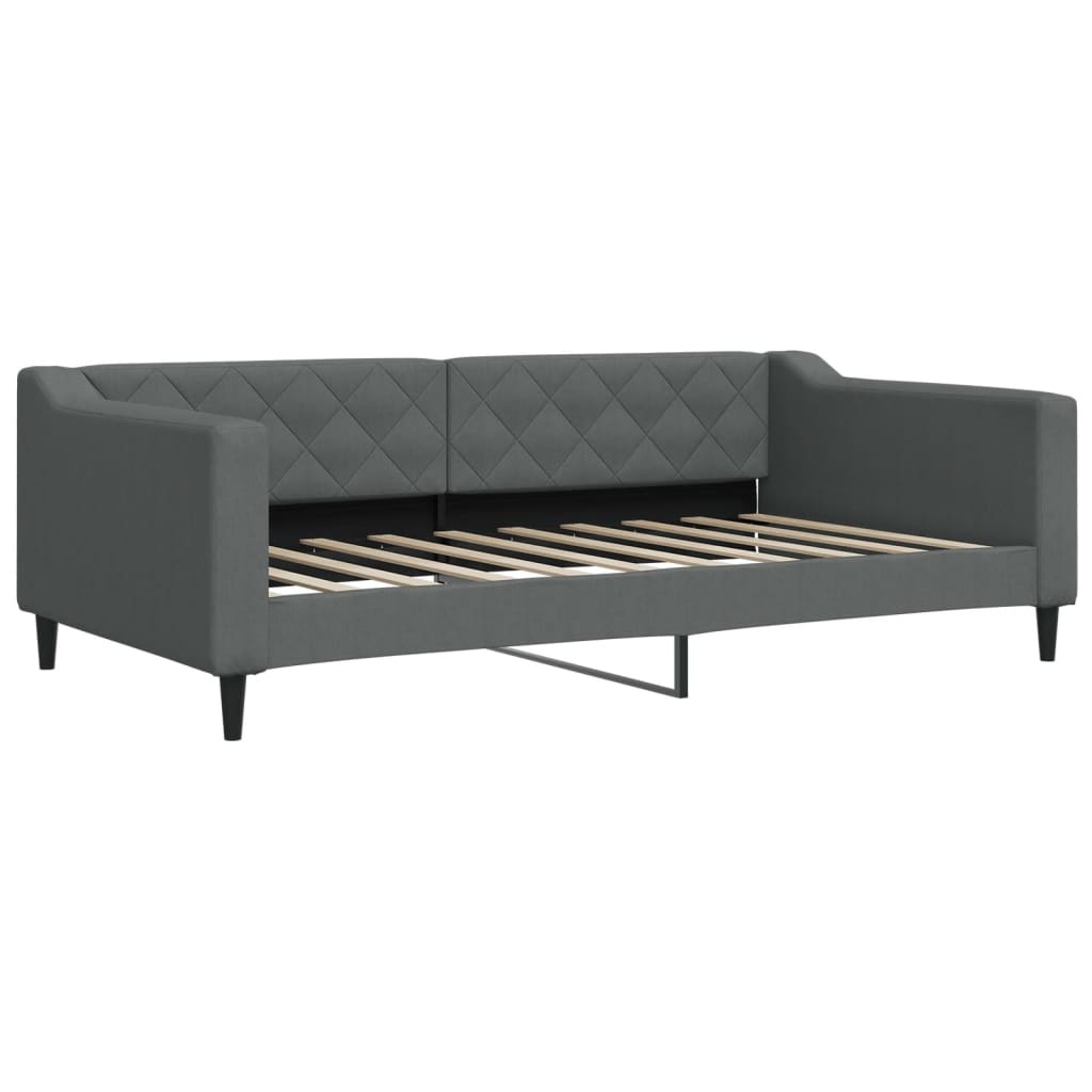 vidaXL Daybed with Trundle without Mattress Dark Gray 39.4"x74.8"