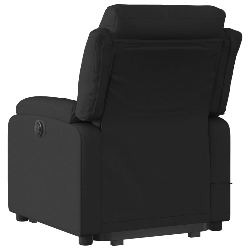 vidaXL Stand up Massage Recliner Chair Black Fabric