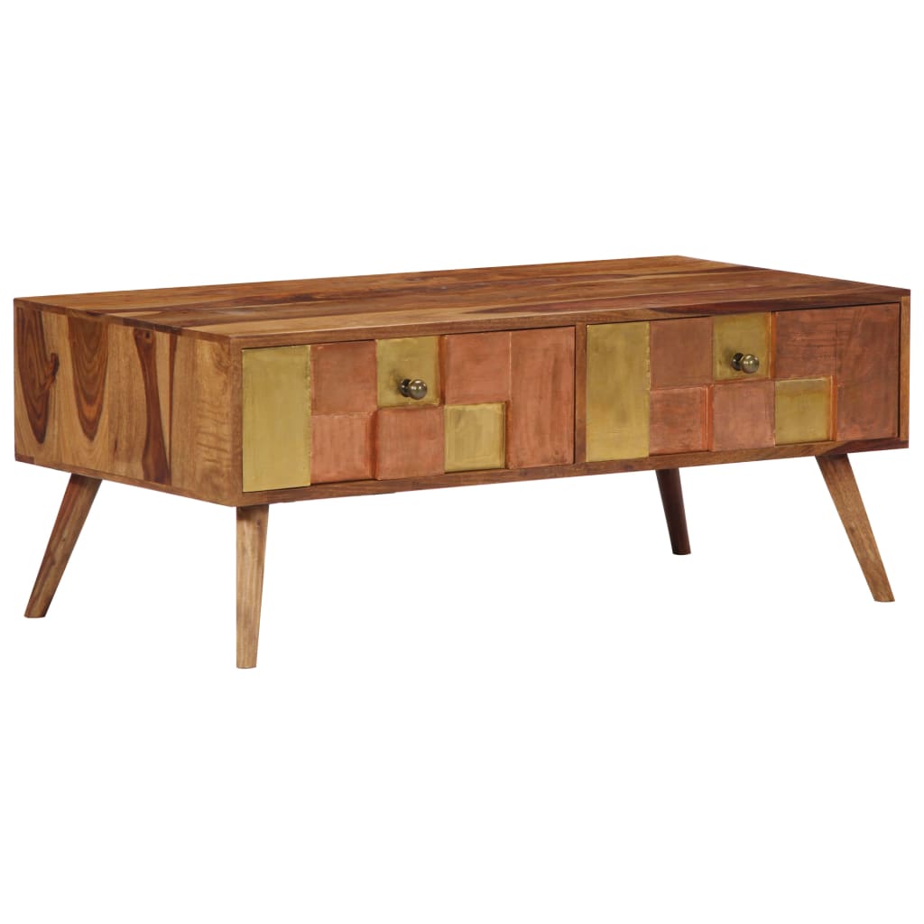 vidaXL Coffee Table 39.4"x19.7"x15.4" Solid Wood