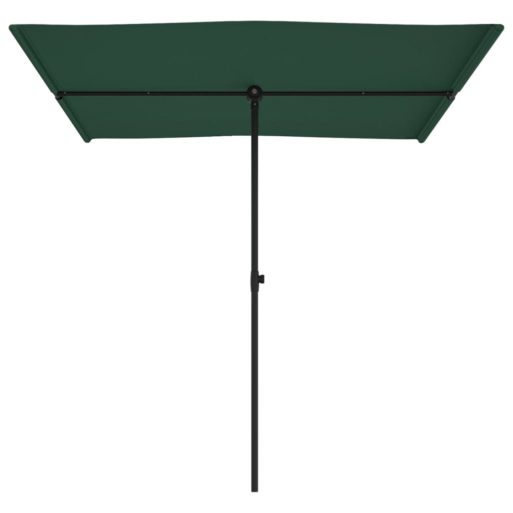 vidaXL Garden Parasol with Aluminum Pole 6.6'x4.9' Green