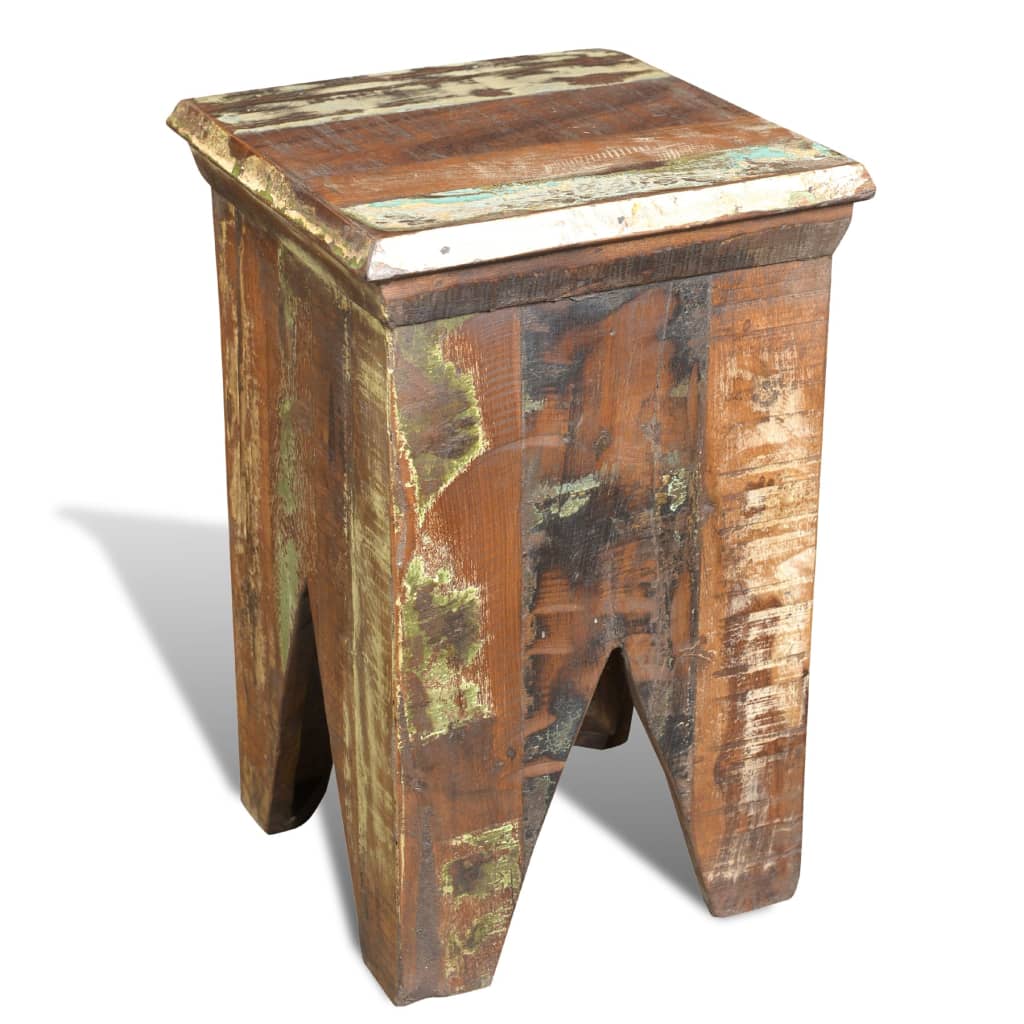 vidaXL Stool Solid Reclaimed Wood