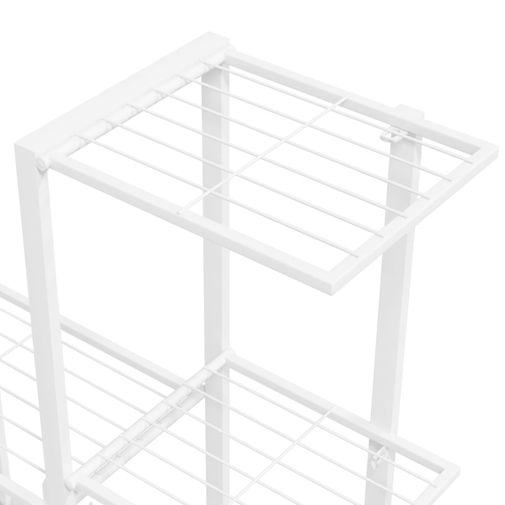 vidaXL Flower Stand 37.2"x9.8"x34.6" White Metal