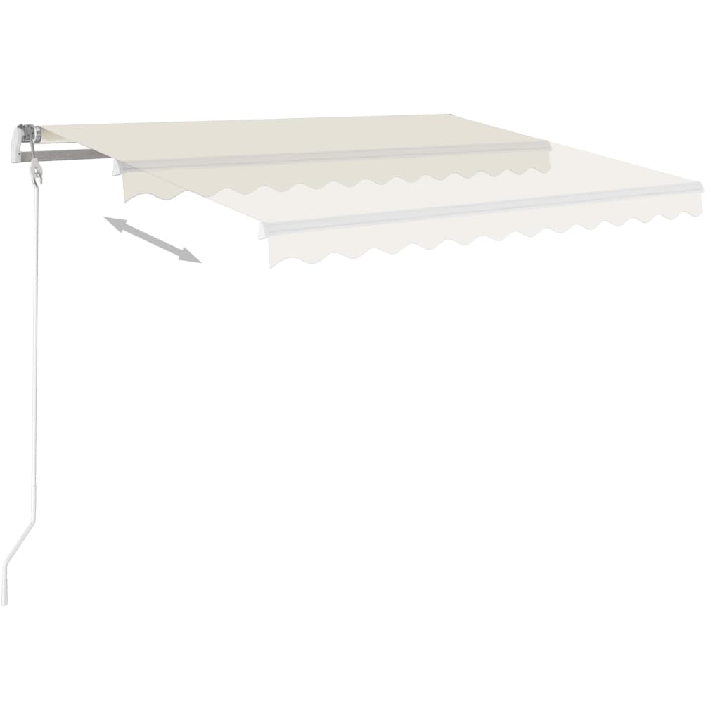 vidaXL Automatic Retractable Awning 118.1"x98.4" Cream