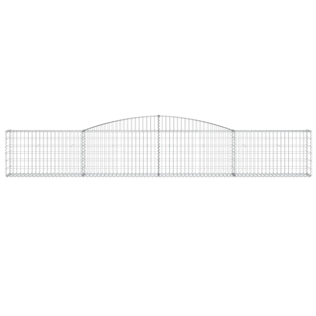 vidaXL Arched Gabion Basket 157.5"x11.8"x23.6"/31.5" Galvanized Iron