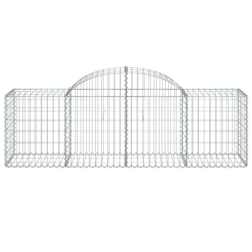 vidaXL Arched Gabion Baskets 11 pcs 78.7"x19.7"x23.6"/31.5" Galvanized Iron