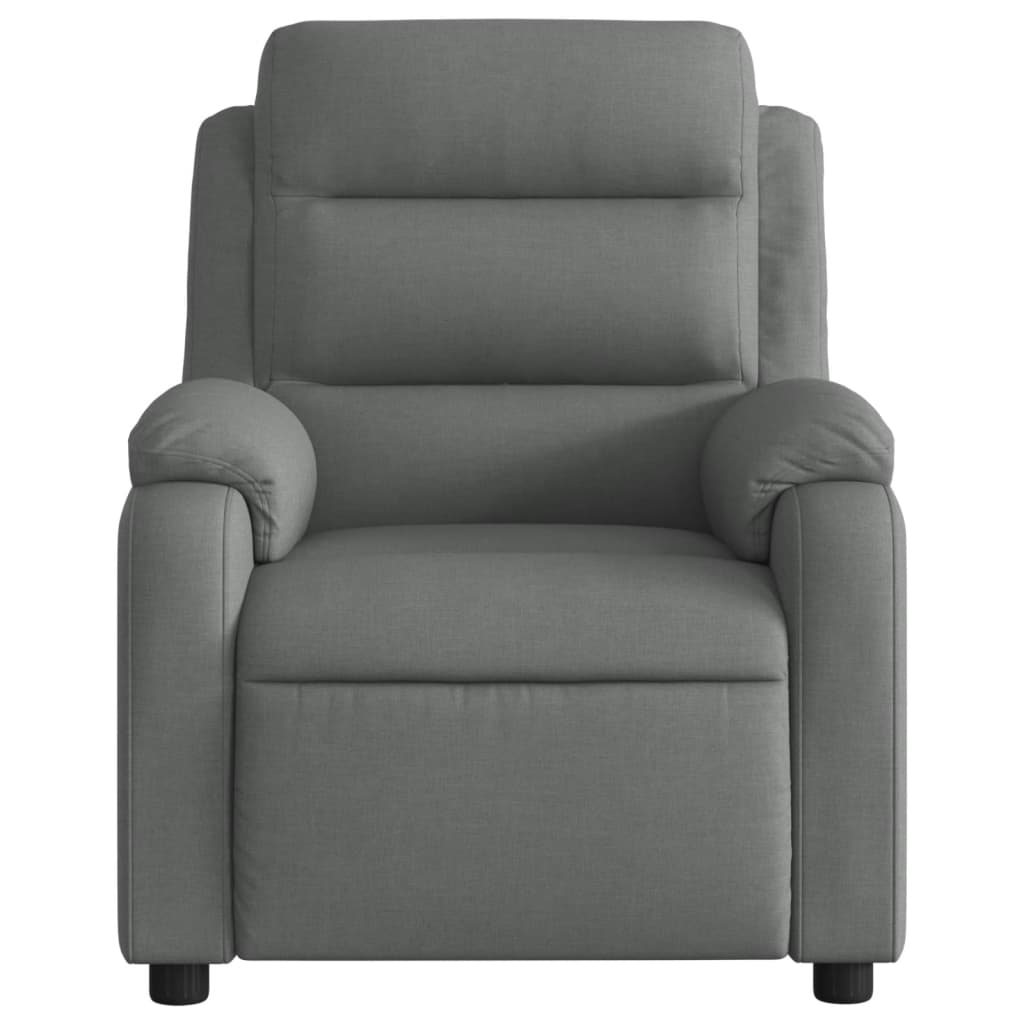 vidaXL Massage Recliner Chair Dark Gray Fabric