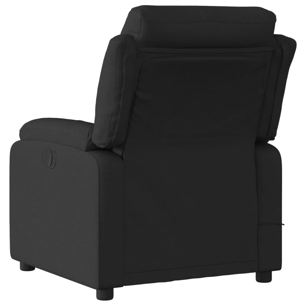 vidaXL Massage Recliner Chair Black Fabric