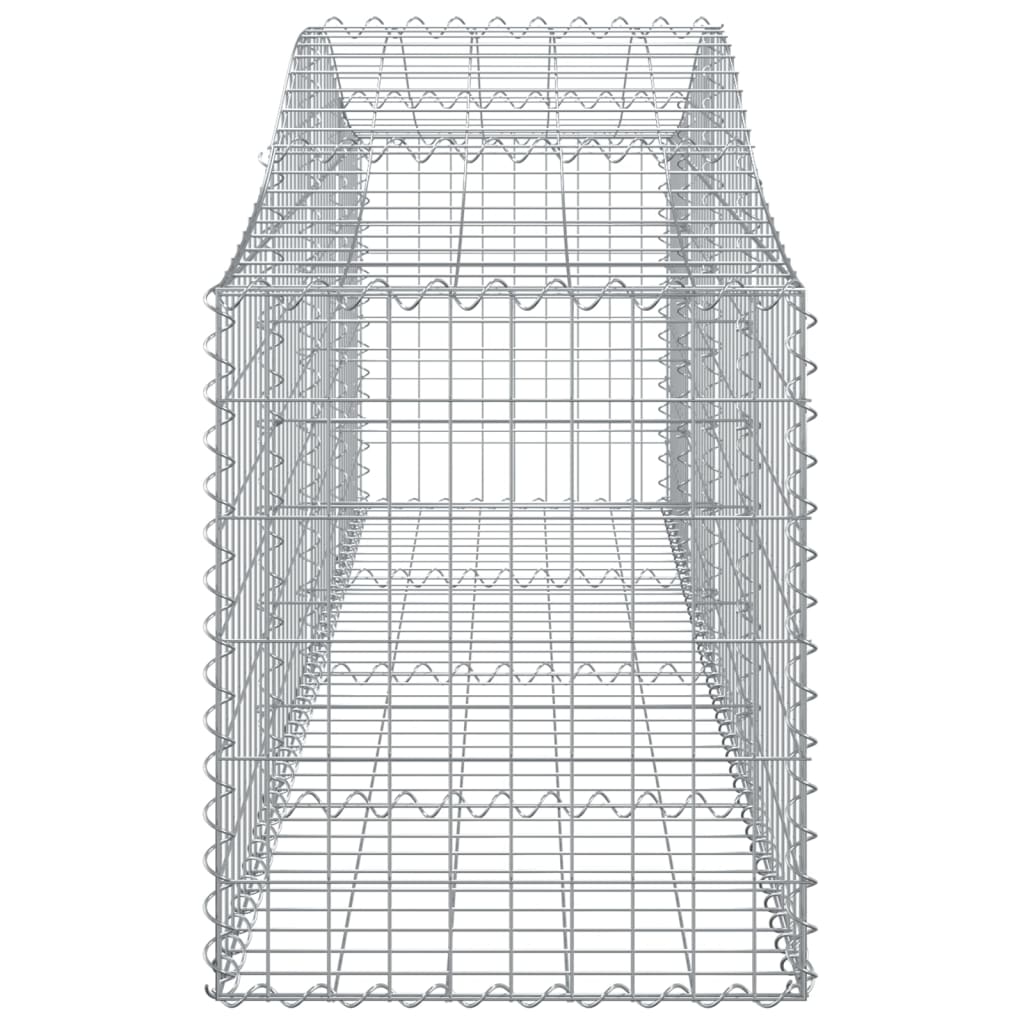 vidaXL Arched Gabion Baskets 9 pcs 78.7"x19.7"x23.6"/31.5" Galvanized Iron