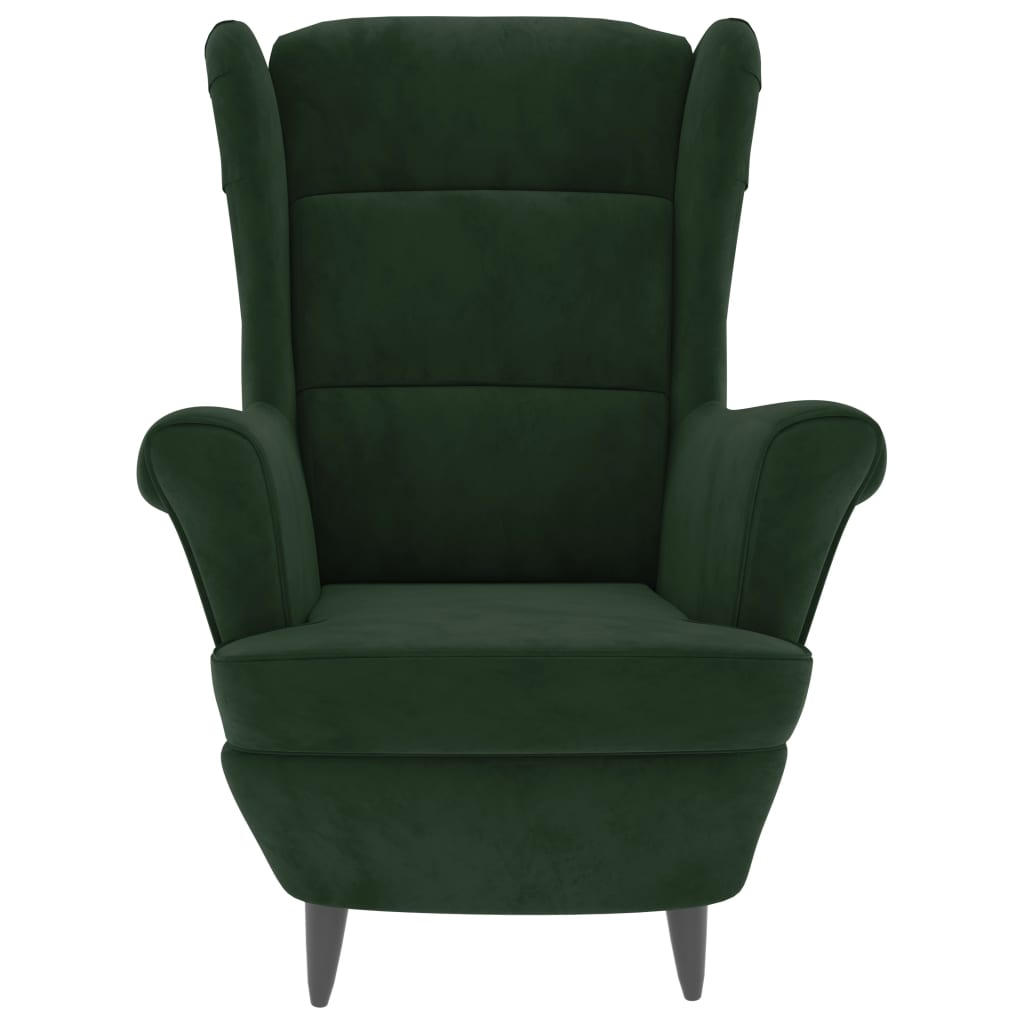 vidaXL Armchair Dark Green Velvet