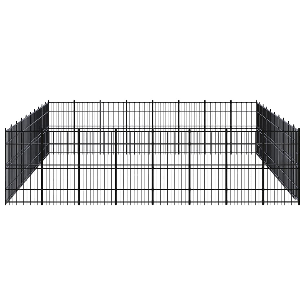 vidaXL Outdoor Dog Kennel Steel 793.6 ft²