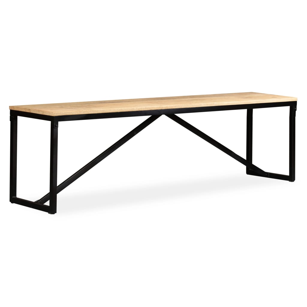 vidaXL Bench Solid Mango Wood 63"x13.8"x17.7"