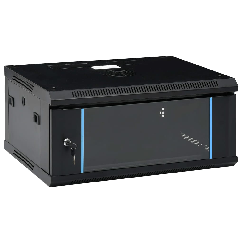 vidaXL 4U Wall Mounted Network Cabinet 19" IP20 23.6"x17.7"x11.2"