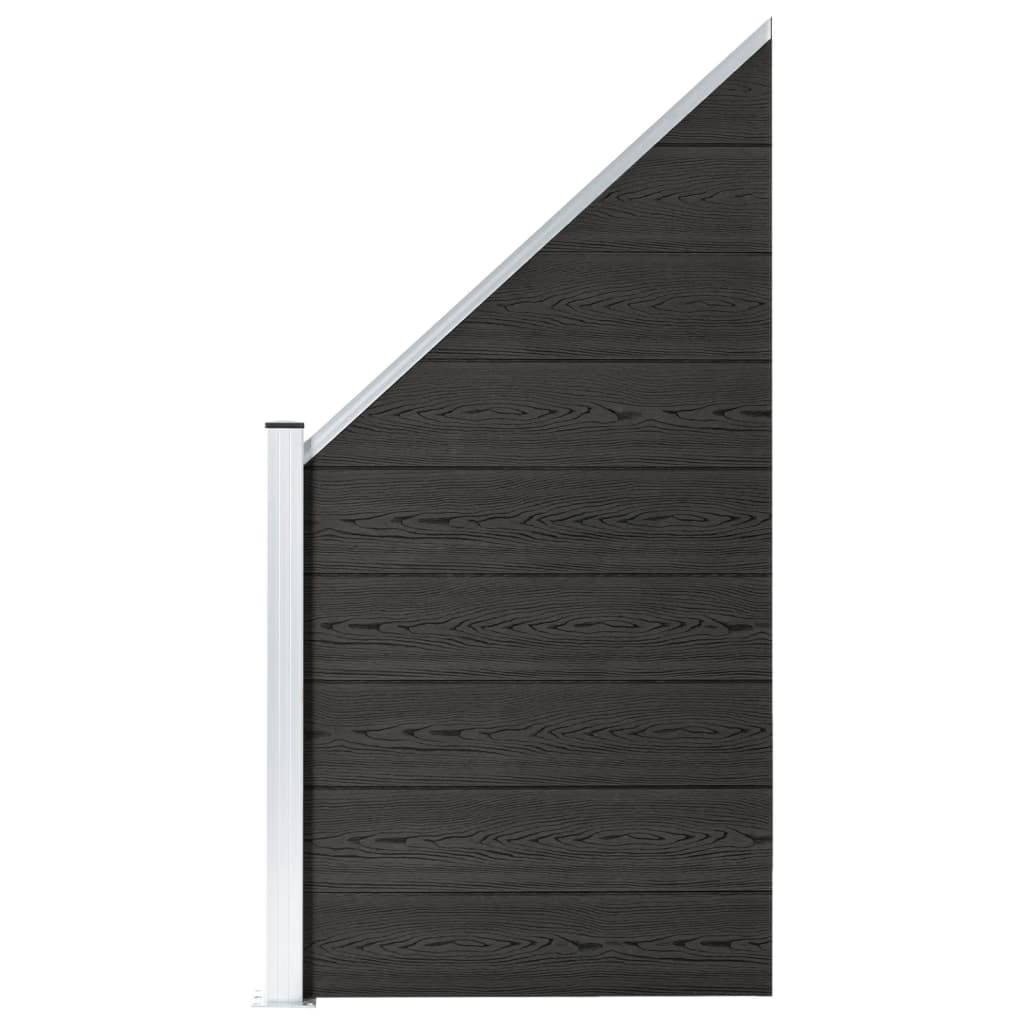 vidaXL Fence Panel WPC 37.4"x(41.3"-70.9") Gray