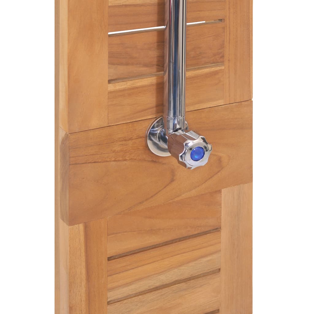 vidaXL Garden Shower Solid Teak 27.6"x29.5"x80.3"