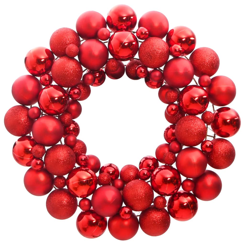 vidaXL Christmas Wreath Red 17.7" Polystyrene