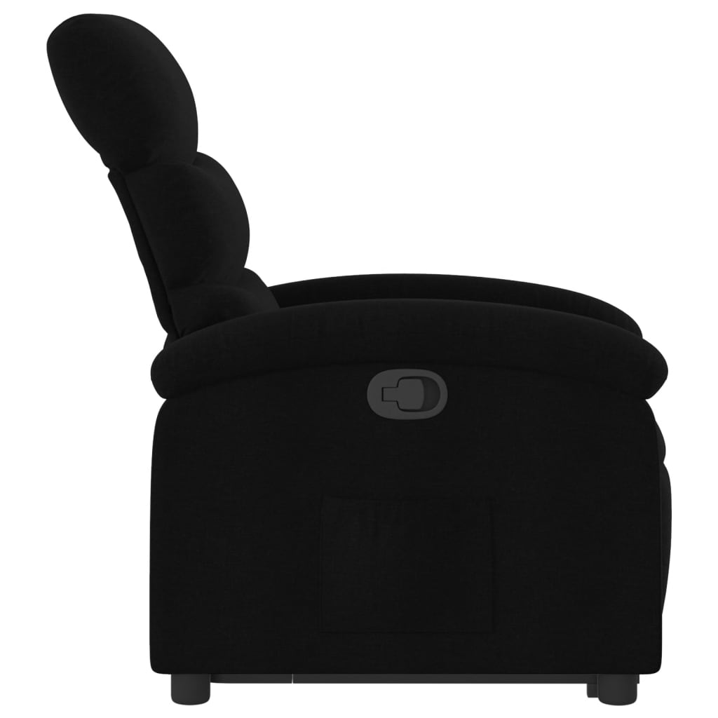 vidaXL Stand up Recliner Chair Black Fabric