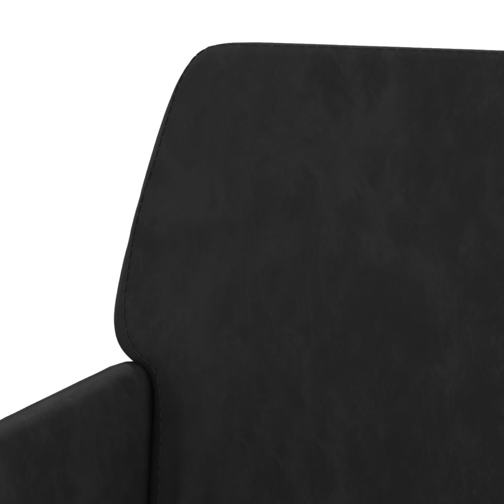 vidaXL Armchair Black 24.4"x31.1"x31.1" Velvet