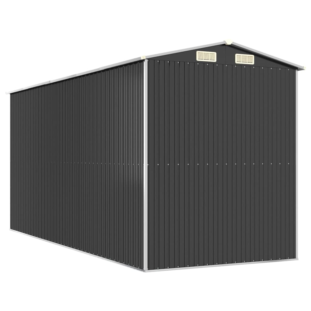 vidaXL Garden Shed Anthracite 75.6"x173.2"x87.8" Galvanized Steel