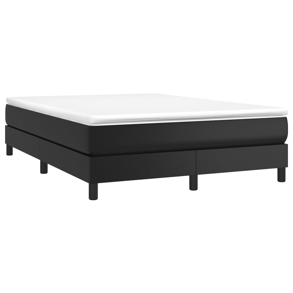 vidaXL Bed Frame without Mattress Black Full Faux Leather (US Only)