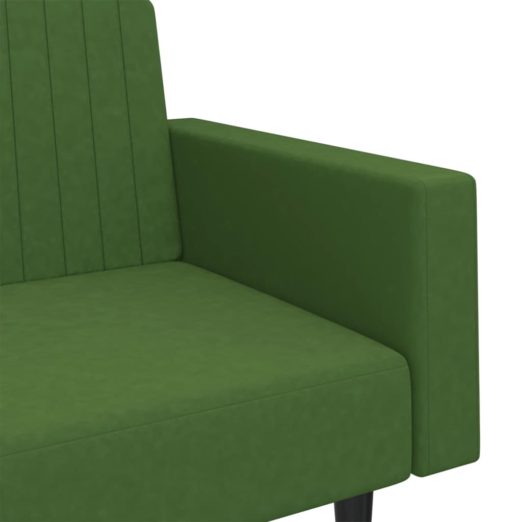 vidaXL 2-Seater Sofa Bed Dark Green Velvet