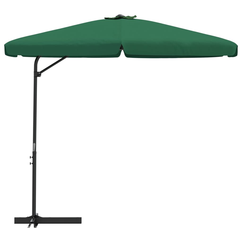 vidaXL Outdoor Parasol with Steel Pole 118.1" Green