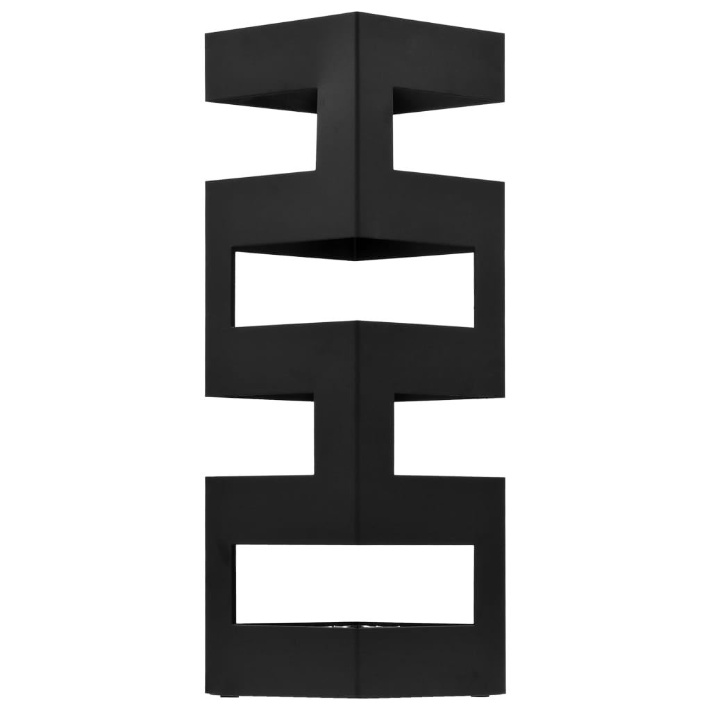 vidaXL Umbrella Stand Steel Black