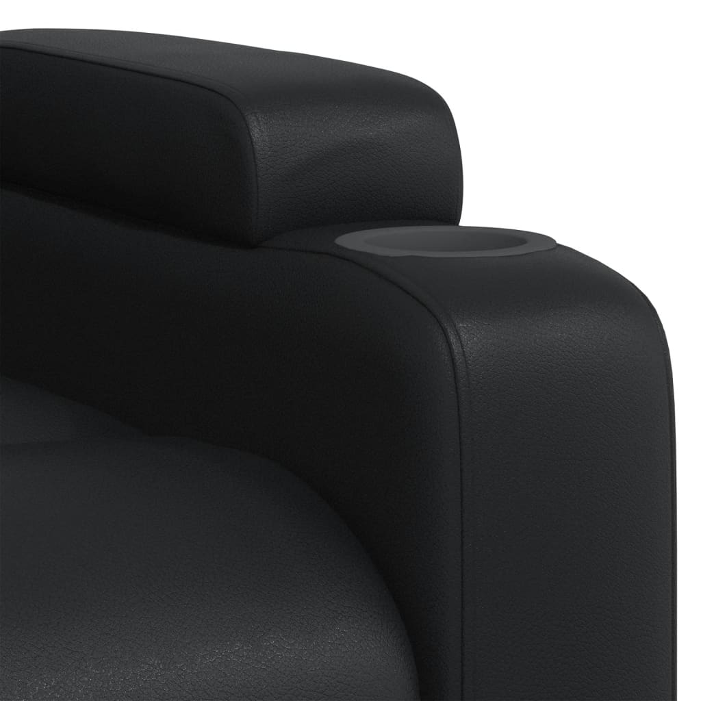 vidaXL Massage Recliner Chair Black Faux Leather