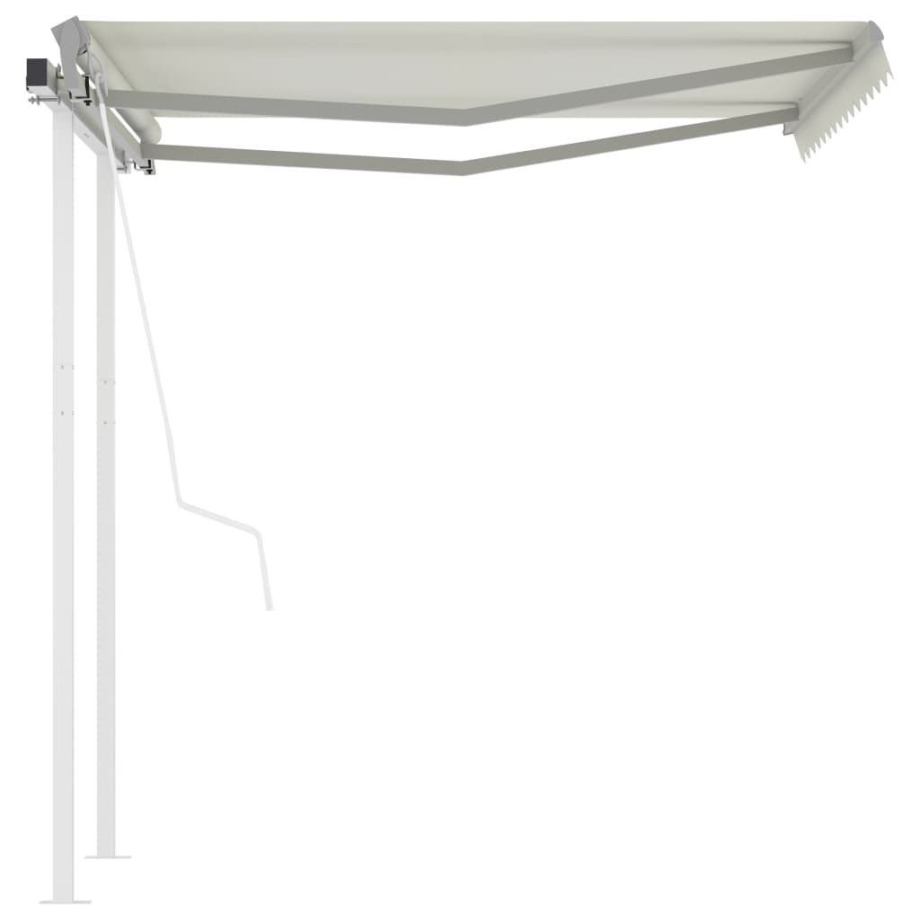 vidaXL Automatic Retractable Awning with Posts 9.8'x8.2' Cream