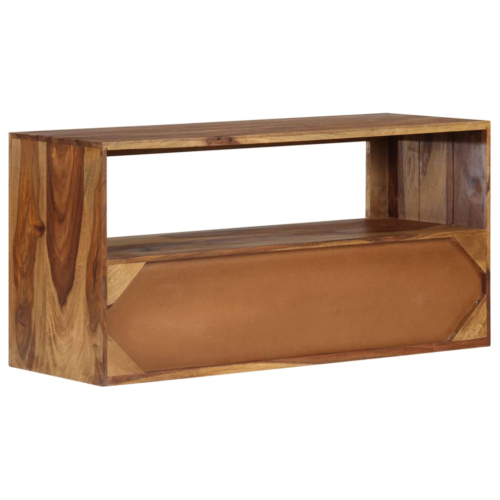 vidaXL TV Stand Solid Wood Sheesham 31.5"x11.8"x15.7"