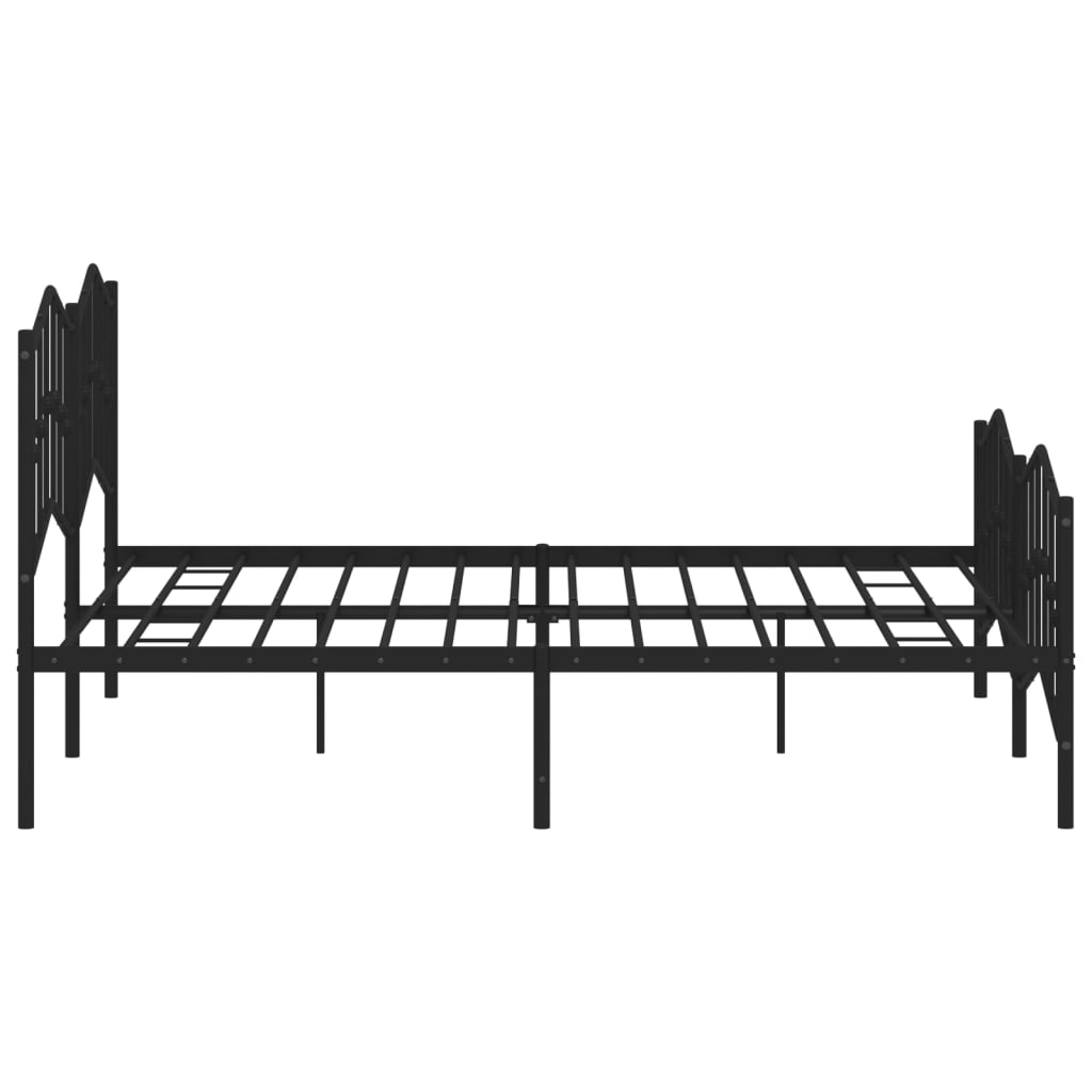 vidaXL Metal Bed Frame with Headboard&Footboard Black 72"x83.9" California King