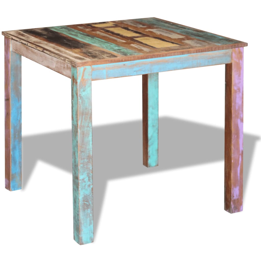 vidaXL Dining Table Solid Reclaimed Wood 31.5"x32.3"x30"