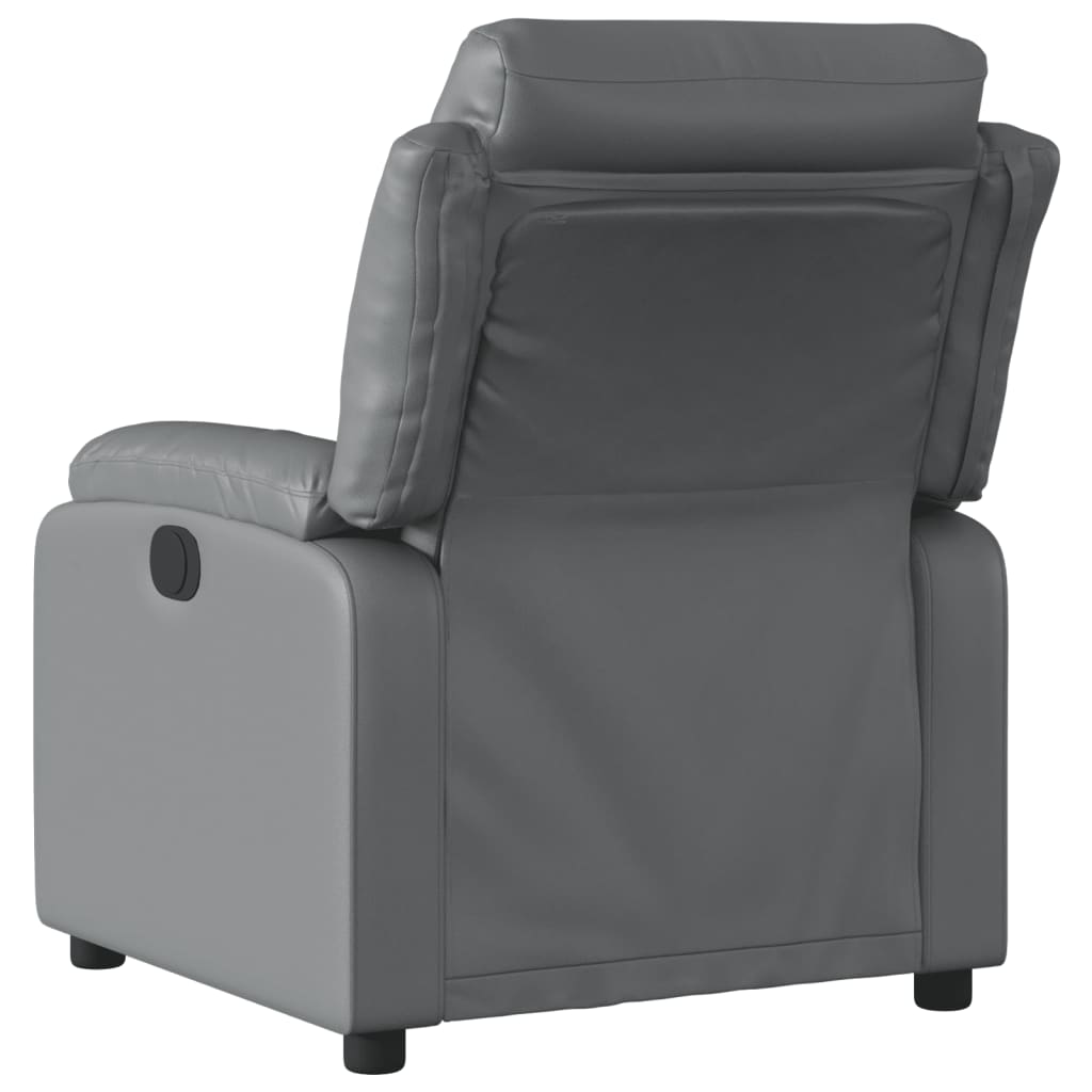 vidaXL Massage Recliner Chair Gray Faux Leather