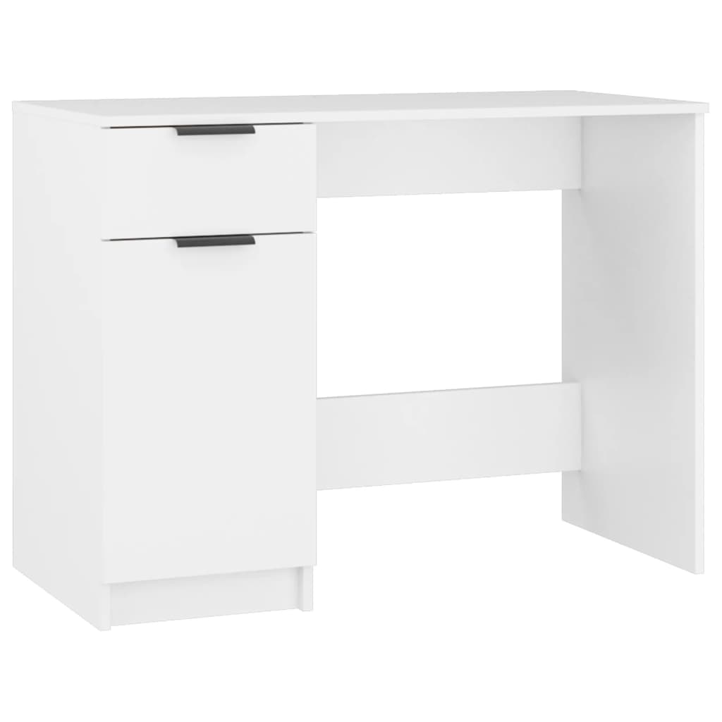 vidaXL Desk White 39.4"x19.7"x29.5" Engineered Wood