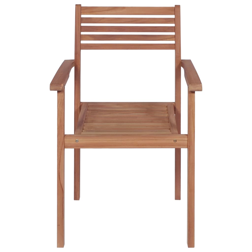 vidaXL Patio Chairs 2 pcs with Beige Cushions Solid Teak Wood