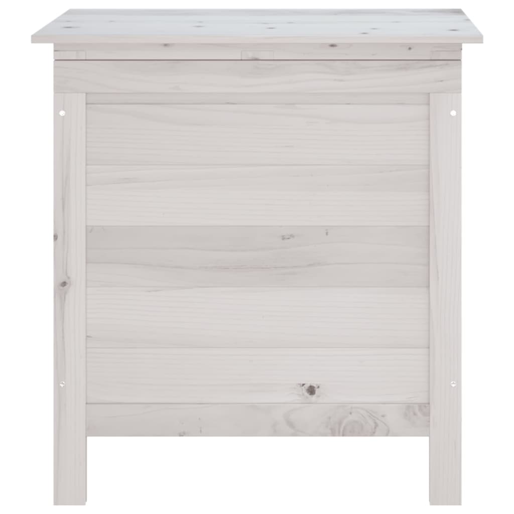 vidaXL Patio Storage Box White 19.7"x19.3"x22.2" Solid Wood Fir