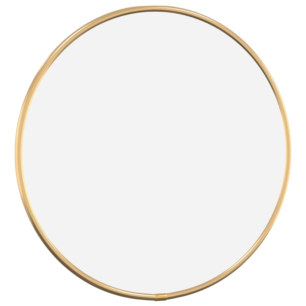 vidaXL Wall Mirror Gold Ø 11.8" Round