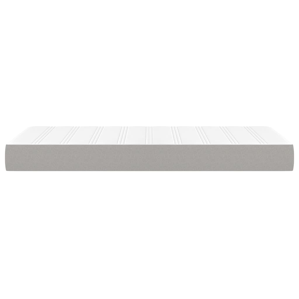 vidaXL Pocket Spring Bed Mattress Light Gray 39.4"x74.8"x7.9" Twin Fabric