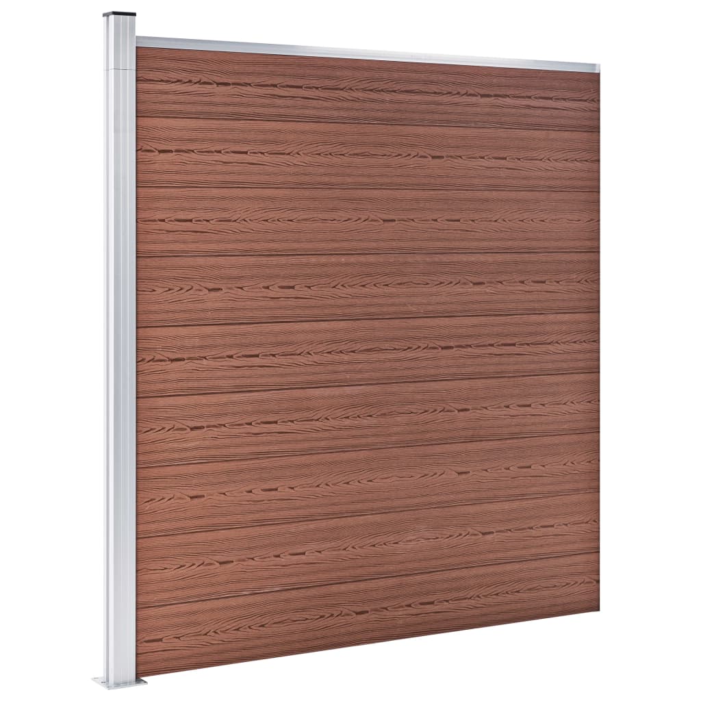 vidaXL Garden Fence WPC 615.7"x73.2" Brown