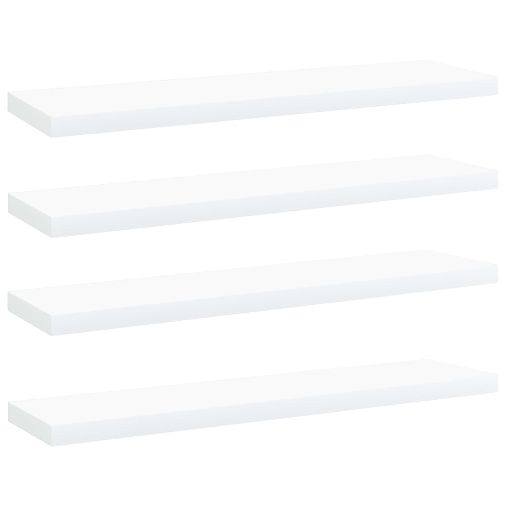 vidaXL Bookshelf Boards 4 pcs White 15.7"x3.9"x0.6" Engineered Wood