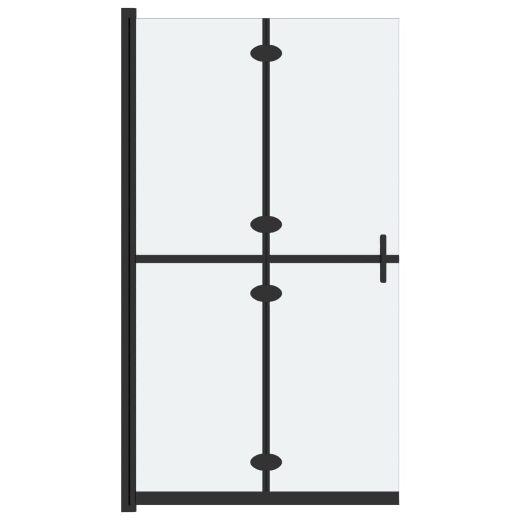 vidaXL Foldable Walk-in Shower Wall Frosted ESG Glass 27.6"x74.8"