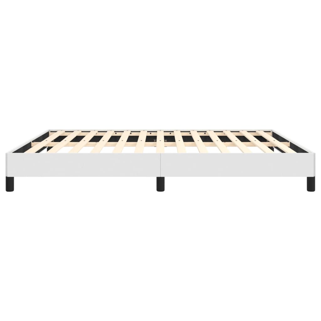 vidaXL Bed Frame White 72"x83.9" California King Faux Leather