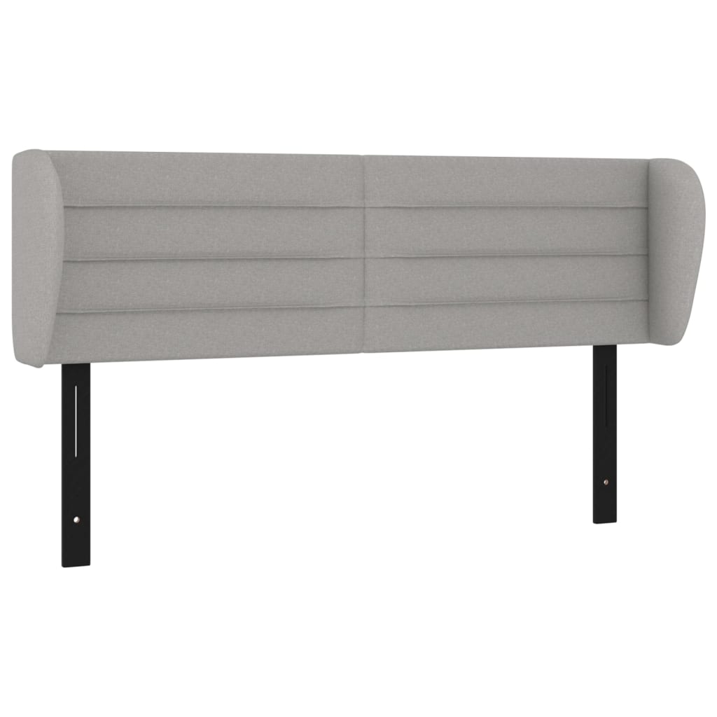 vidaXL Headboard with Ears Light Gray 57.9"x9.1"x30.7"/34.6" Fabric