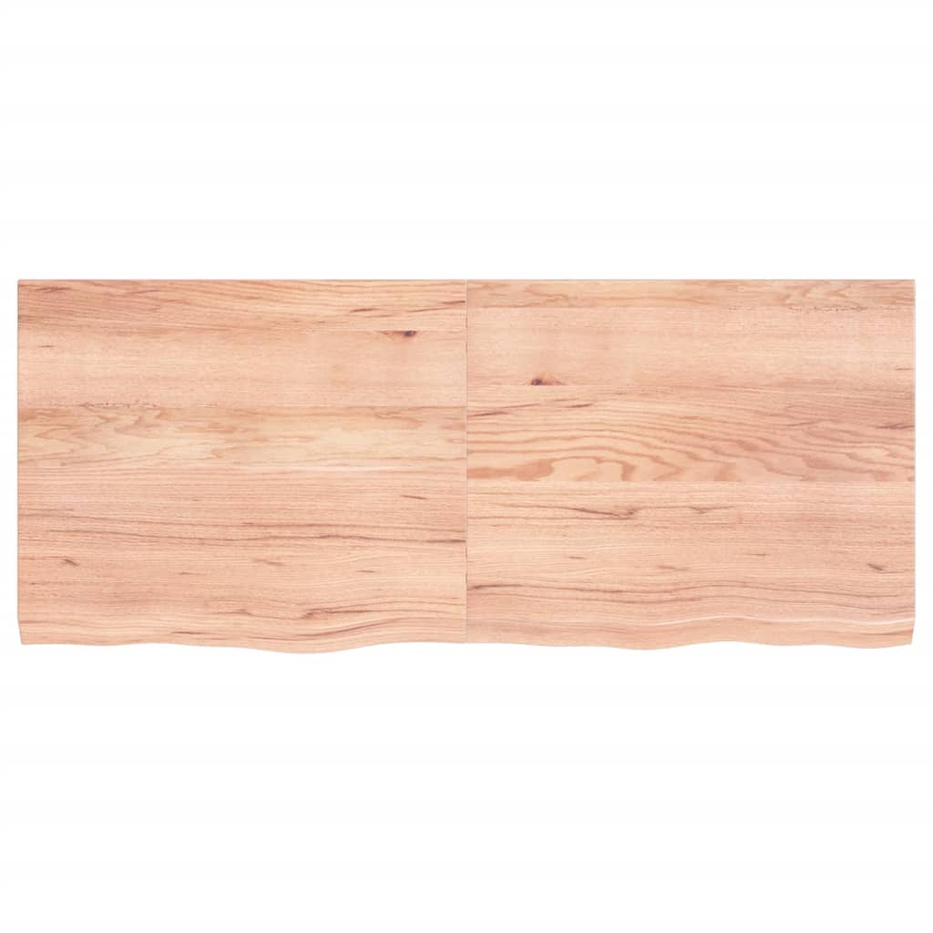 vidaXL Wall Shelf Light Brown 47.2"x19.7"x(0.8"-1.6") Treated Solid Wood Oak