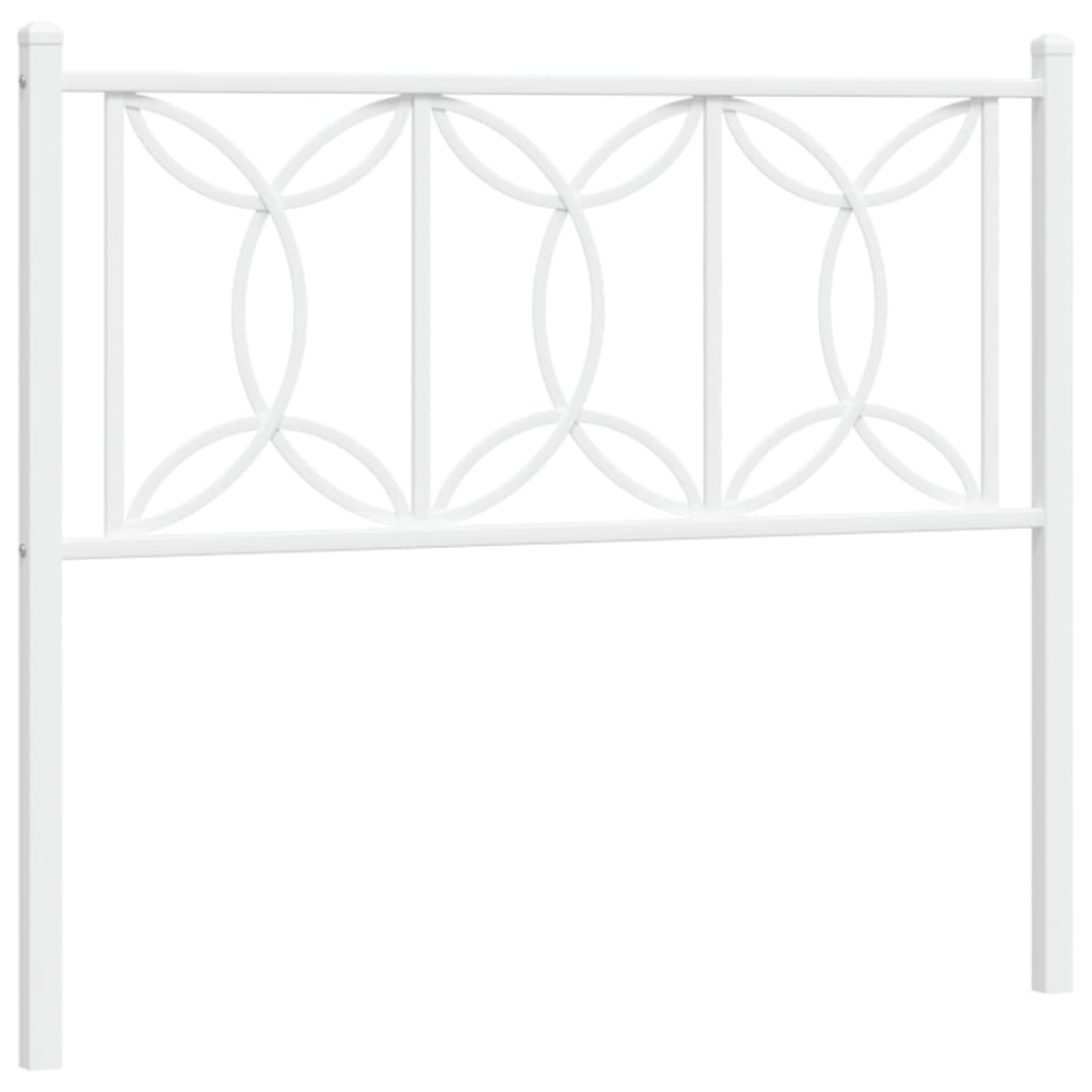 vidaXL Metal Headboard White 39.4"