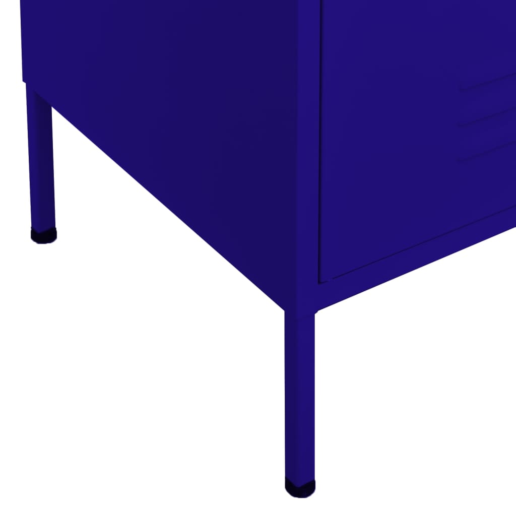 vidaXL Storage Cabinet Navy Blue 31.5"x13.8"x40" Steel