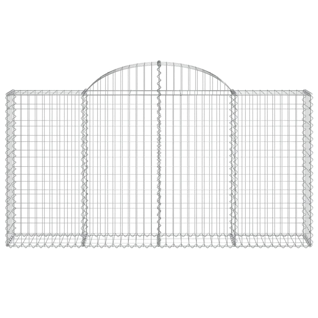 vidaXL Arched Gabion Baskets 13 pcs 78.7"x11.8"x39.4"/47.2" Galvanized Iron