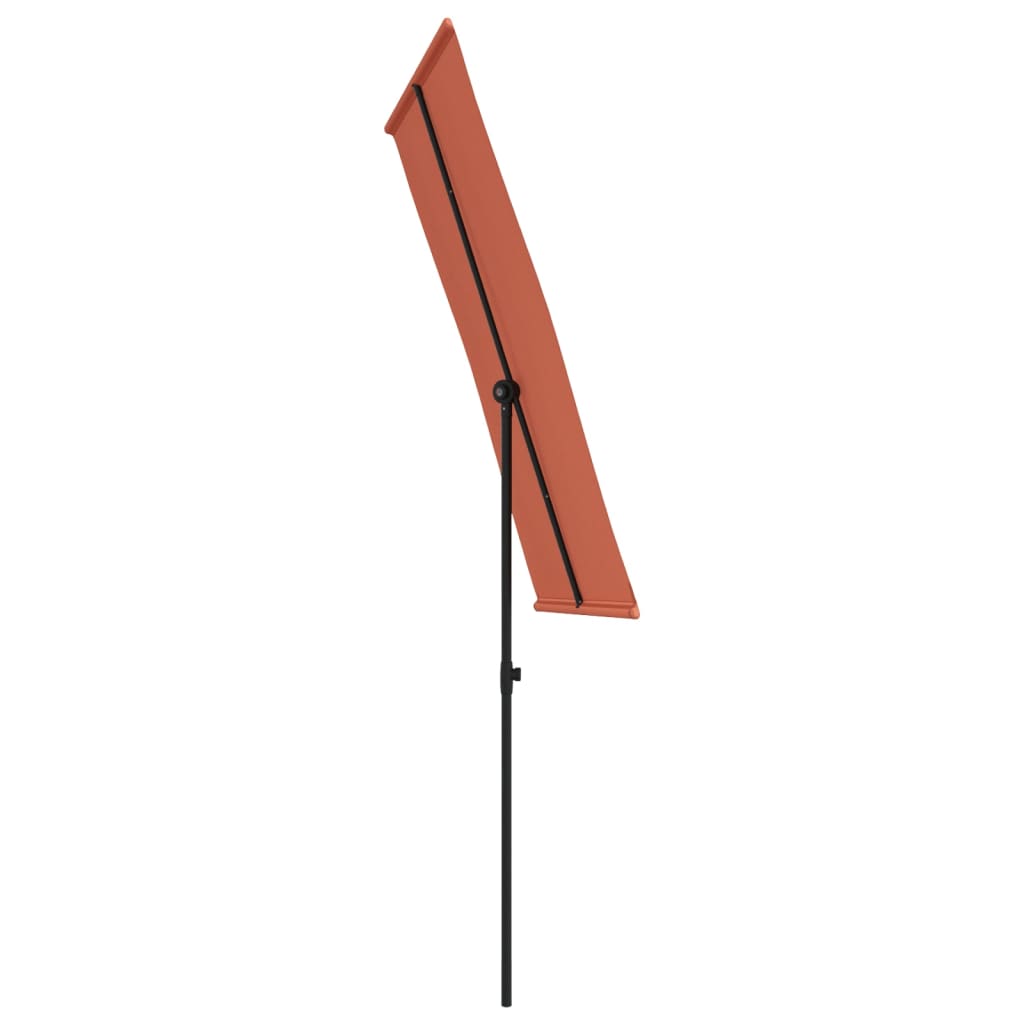 vidaXL Garden Parasol with Aluminum Pole 70.9"x43.3" Terracotta