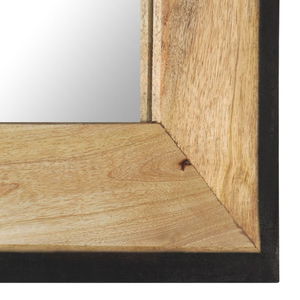 vidaXL Mirror 19.7"x19.7" Solid Mango Wood