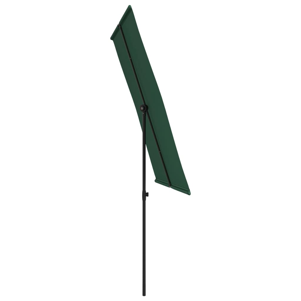 vidaXL Garden Parasol with Aluminum Pole 6.6'x4.9' Green